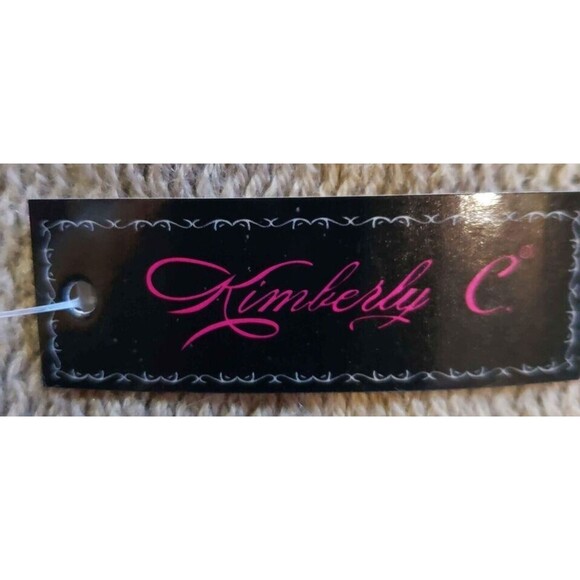 Pair of Kimberly C Knit Neck Scarves Tan and Gray Women's Collar Scarf 8x22 NWT - Picture 9 of 16